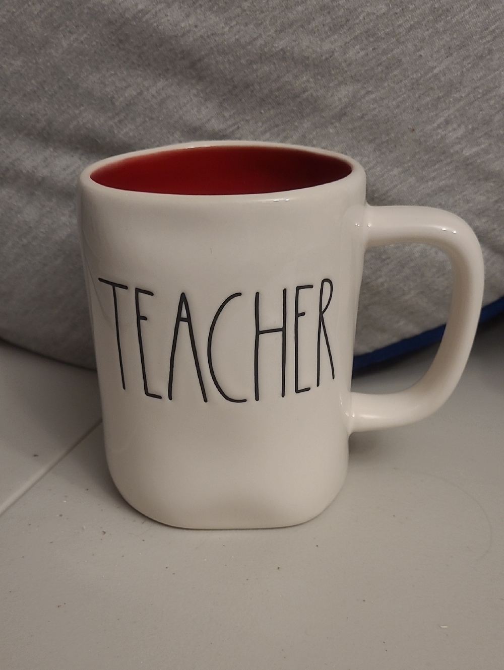Rae Dunn Teacher Mug Red Inside
